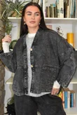 Duran Boxy Denim Jacket Black 